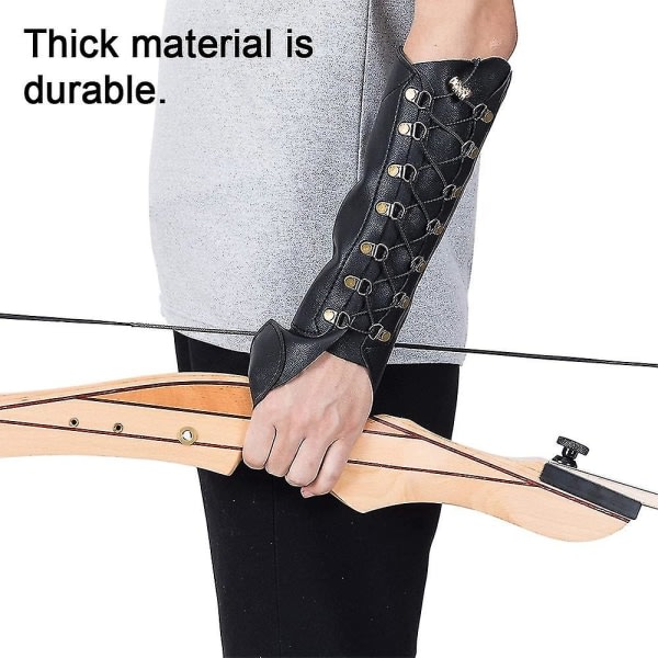 PU-läderbågskydd Handskydd Båge Longbow Jakt Skytte Bågskytte Utomhusskyddsutrustning Skyddsutrustning