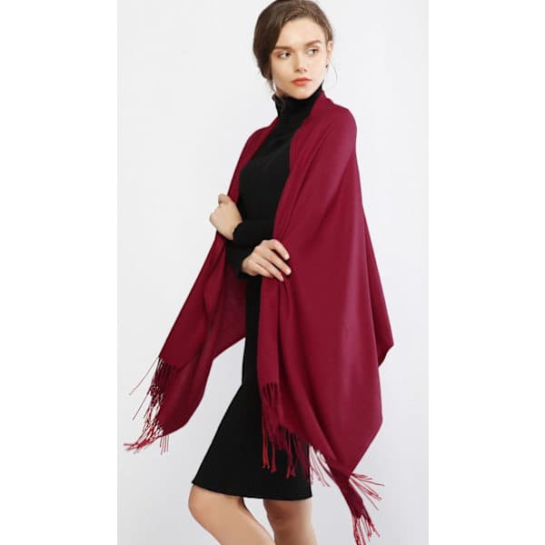 Dame Tørklæder Pashmina Sjaler og Wraps til Bryllup Tørklæder til Kvinder Vinter Elfenben Ivory