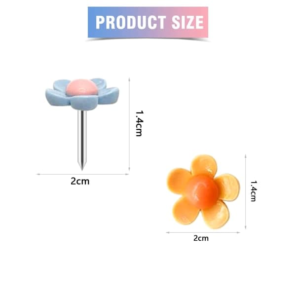 60 kpl kukkatappeja Värikkäitä koristetappeja Floret tor
