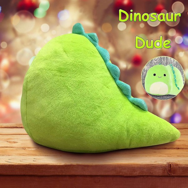 Dinosaurs Pehmolelu, 3D Vihreä Dino-täytetty nukke Söpöt Eläimet Pehmeä Pehmo Lapsille Lahja (8 tuuman dinosaurus) (hy)