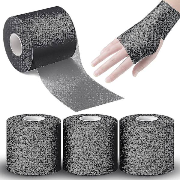 3 kpl urheiluteippiä urheilun esiteippaukseen 2,75 tuumaa x 30 jaardia black