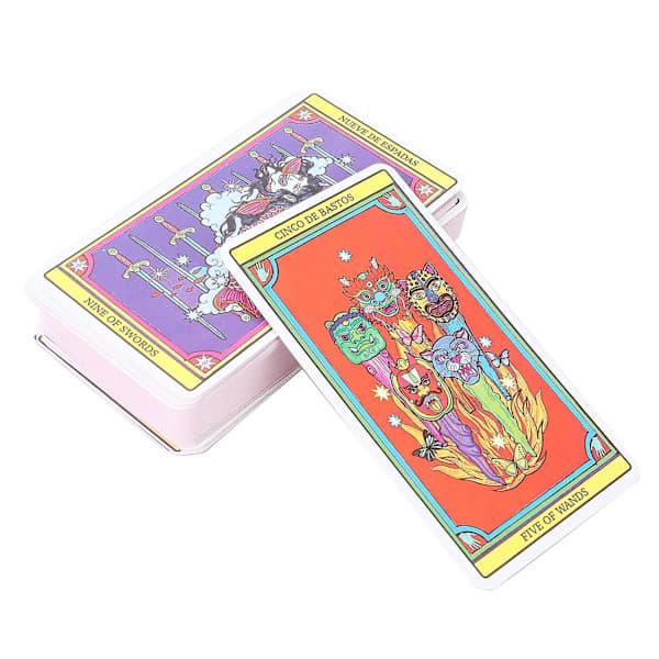 Tarotkortlek - Engelska, 80 kort för spådom, ödesförutsägelser och underhållande brädspel null none