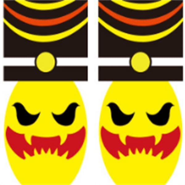 Polyester Halloween-dekorationer, kreativ gyser sjovt billede Sort Black
