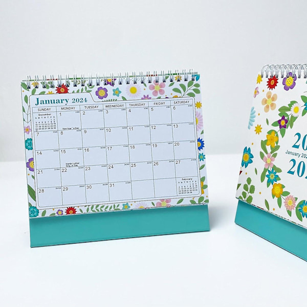 2025-2025 Skrivebordskalender - Standing Flip Desktop Calendar 2025-2025, januar 2025 til juni 
