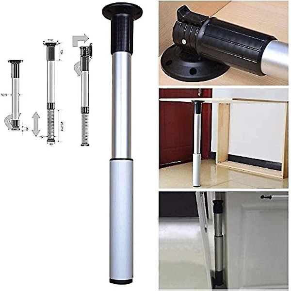 Adjustable Aluminum Alloy Support Legs Foldable Dining Table Table Legs Lifting Bar Legs Adjustable Support Feet Telescopic Folding Multifunctional In