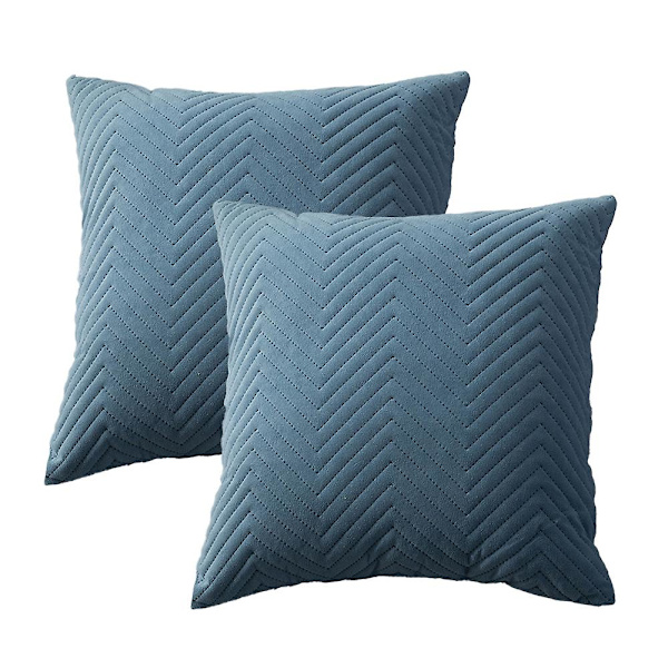 2-pack dekorativa kuddfodral kuddfodral kuddfodral för soffa säng sovrum bil blå blue