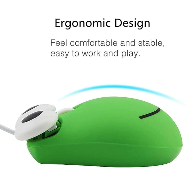 Cute Wired Frog Mouse For Kids,wired Frog Laptop Mouse, Computer Mouse Wired For Kid og Adult Mini Cute Lovely