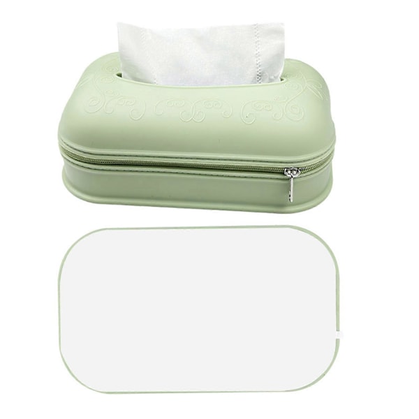 Stilig og solid silikonvevsbeholder med robust base for sikker plassering i enhver setting, organisering, grønn Green