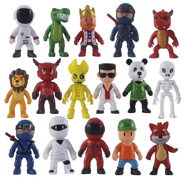 16 st Stumble Guys spel actionfigurer leksaker mini modell docka barnleksaker julklappar