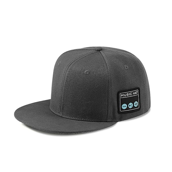 Mössa med Bluetooth-högtalare Justerbar Musikmössa Bluetooth-keps Mörkgrå Dark  Grey