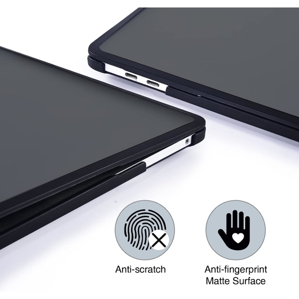 Etui kompatibel med Macbook Air 13 tommer M1 A2337 A2179 A1932, udgivet i 2024-2024 Frosted Black