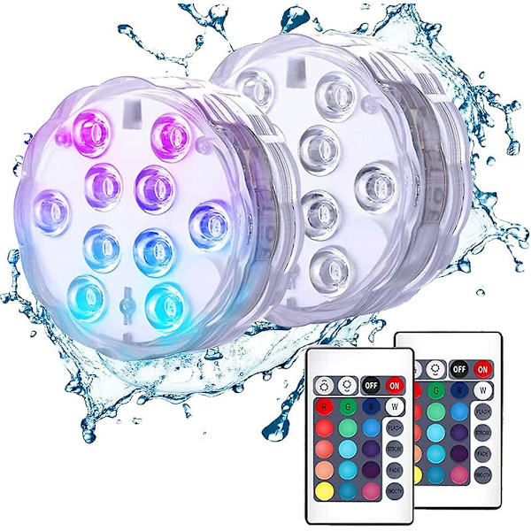 Varmtvandsbadekarlys, Lmell Pool Lights Undervands, Lmell Bath Spa Lights, Lmell Vandtætte Damlys Gave