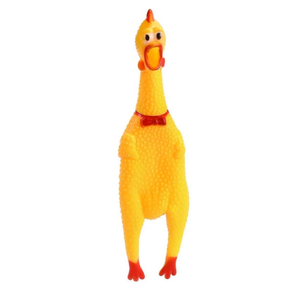 Stort skrigende kyllingelegetøj gult gummi skælvende kyllingelegetøj nyhed og holdbart gummi kyllingegag Hundelegetøj gave