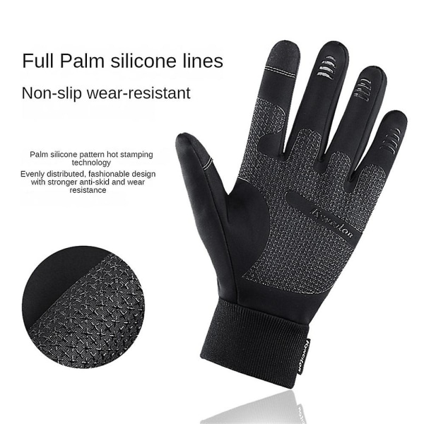 Comfyhands - thermal Handskar,comfyhands Winter Touchscreen Handskar För Män Dam L Black
