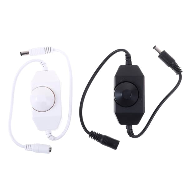 1X Dimmer Lysstyrke Justerbar Kontroll for Led Strip Svart