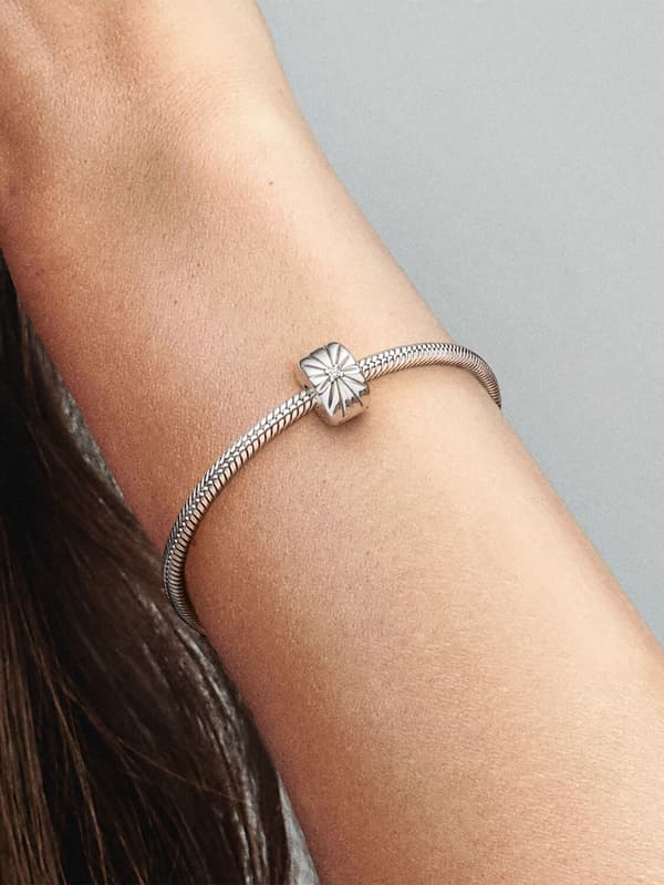 Pandora - Mousserende Solstråle Clip Charm - Sterlingsølv