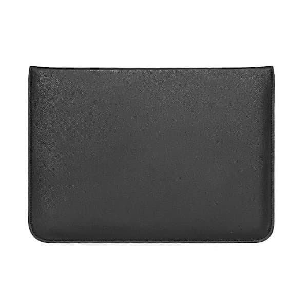 Konvolutstil PU læder laptop taske til MacBook Air 13,3-tommer/iPad Pro 12,9 - Sort