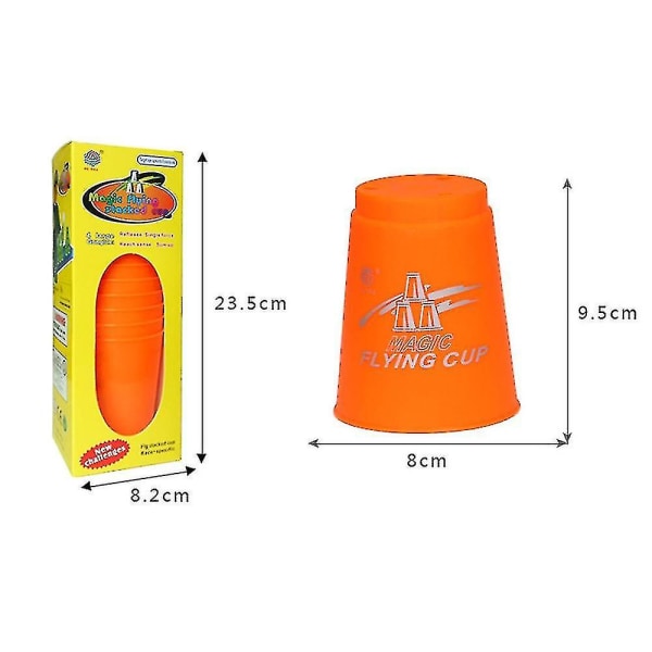 12 stk. Speed ​​Cups Spil Rapid Game Sport Flyvende stabling Yellow