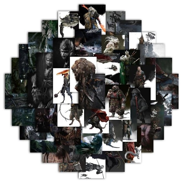 60 Black Myth Wukong spel kringutrustning klistermärken, mobiltelefonfodral anteckningsbok resväska vattenkopp dekoration klistermärken