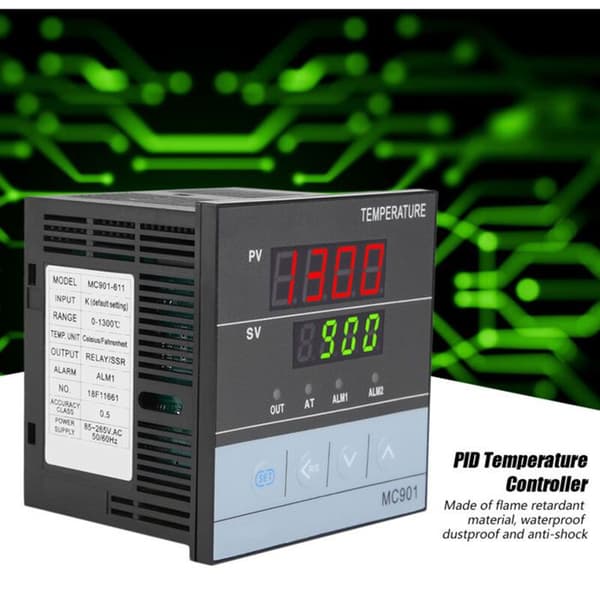 Högkänslig, typ K, PID digital temperaturregulator för integrerad panel, 85-265V