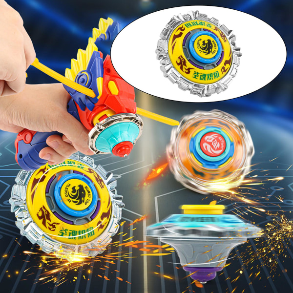1 set snurrande topp leksak klassiska anime element anti-scratch roterande rolig gyroskop leksak för underhållning Red