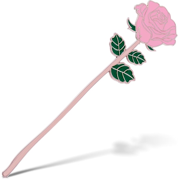 Rød Rose Bogmærke Gave, Lærer Taknemmelighedsgaver Valentinsdag Morsdag Julegave Fødselsdag Gave til Kvinder Bogelskere (Pink Rose)