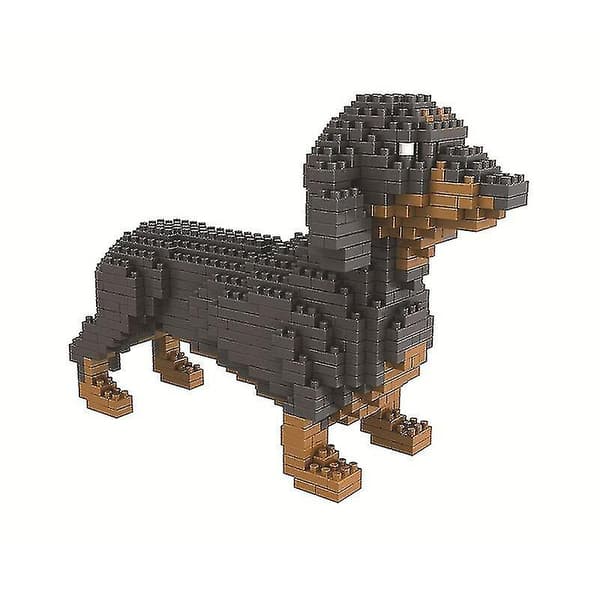 Dachshund Valp Modell Byggesteiner Montering Utdanningsleker Dachshund(898pcs)