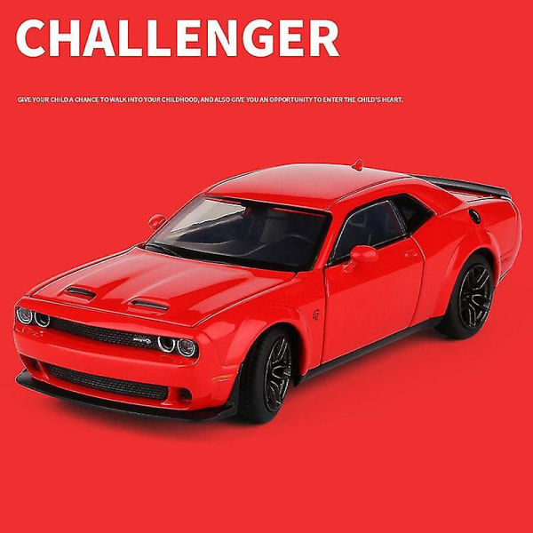 1:32 Dodge Challenger Srt metalliseos Urheiluautomalli Diecast & Lelu Metal Muscle Car Model Simulation Ääni ja Kevyt Lasten Lahjat Red