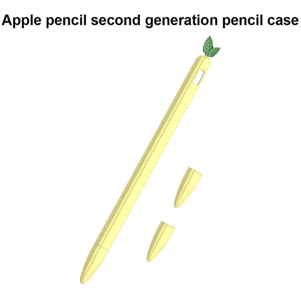 Veskehylse Cute Fruit Design Silikon mykt beskyttelsesdeksel kompatibel med Apple Pencil 2nd Gen Little pineapple
