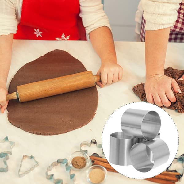 Grilltilbehør, dessertringer 5 cm, dessertringer, 8 stk, kaker, mousse, formring - kake