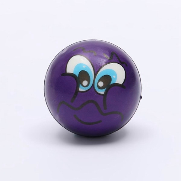 12 st 6,3 cm Mjuka PU-skum Svampar Uttryck Grimas Leende Ansikte Pressboll Anti Stressavlastande Boll