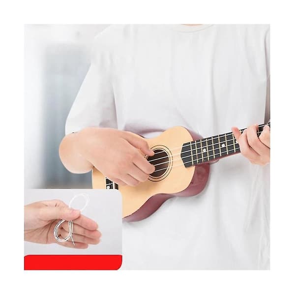Gitarrleksak för barn, simulerad musikgitarr, miniatyr med fyra strängar, spelbar för tidig utveckling