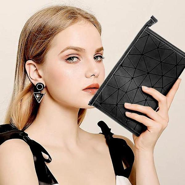 Pu Vattentät Diamant Kosmetisk Väska Super Fire Hand Makeup Förvaringsväska