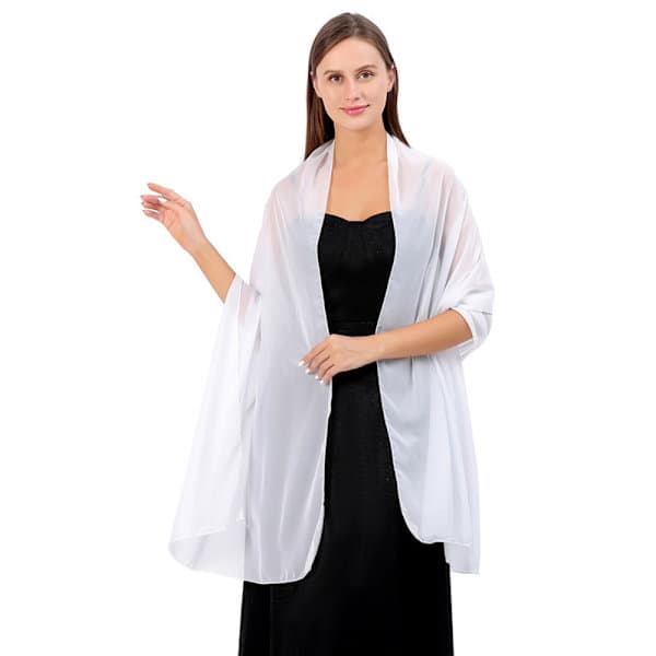 Aftenkjoler Sjal Dame Cape Wraps HVID HVID Hvid Hvid White White