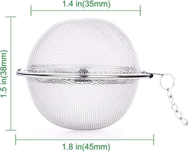 Tekula i rostfritt stål, 12 delar, tesil i nät, tesil, teinfuser