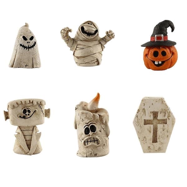 Halloween Spöke Pumpa Figurer Rustik Självlysande Resin Spöke