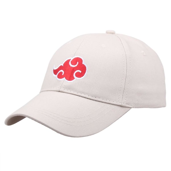 Japan Anime Baseball Cap Män Kvinnor Ninja Akatsuki Cartoon Snapback Hat Moln Broderade Visors Cap Cosplay Hip Hop Fiskehattar 55-60cm beige cloud