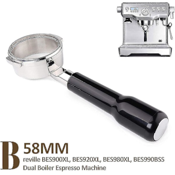 58mm pohjaton portafilter yhteensopiva Breville Dual Boiler Bes900xl:n kanssa