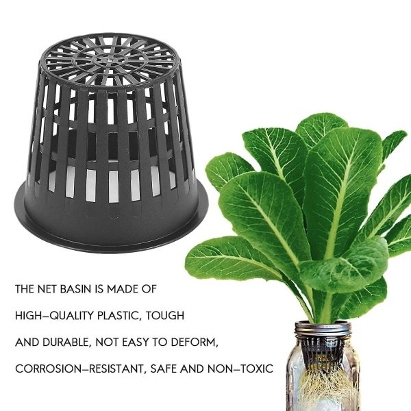 45 Styk Netpotter, Plastik Netpot Til Have Balkon Hydroponics Og Jordløs Kultur (8cm)
