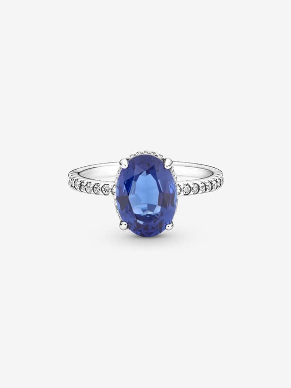 Pandora - Sparkling Statement Halo -sormus - Sterlinghopea Circumference: 52mm