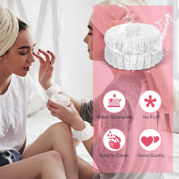 Ansigtsvask Håndledsbind Spa Vask Ansigt Svedbånd Makeup Elastisk Håndled Vask Bånd Absorberende Håndklæde Håndledsbind Håndledsbind