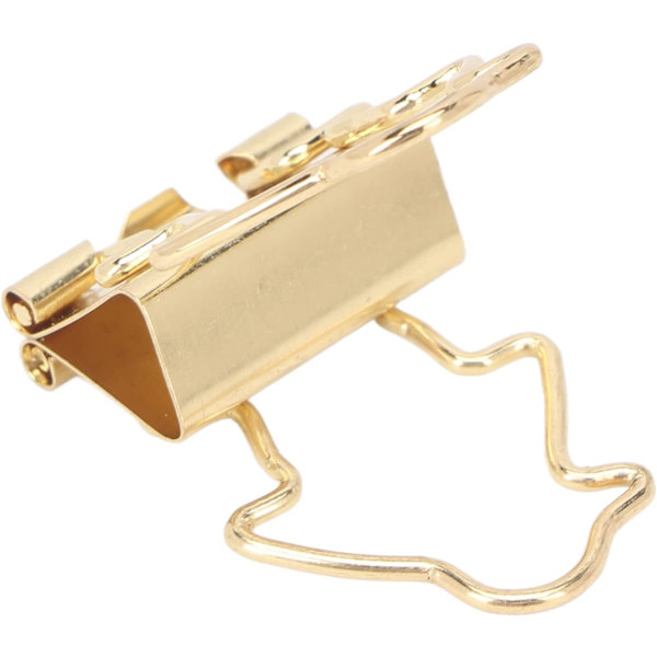 Clips Office Essential Stationery Lang Hale Hul Multifunktion Hjemmekontor Clips Lille Kreativt Design Udvidet Længde til Ekstra Fastgørelse 100 stk. Sæt Gold