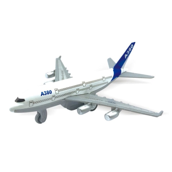 Farfi 2 stk Mini Simulering 777 A380 Pull Back Fly Fly Model Samlelegetøj