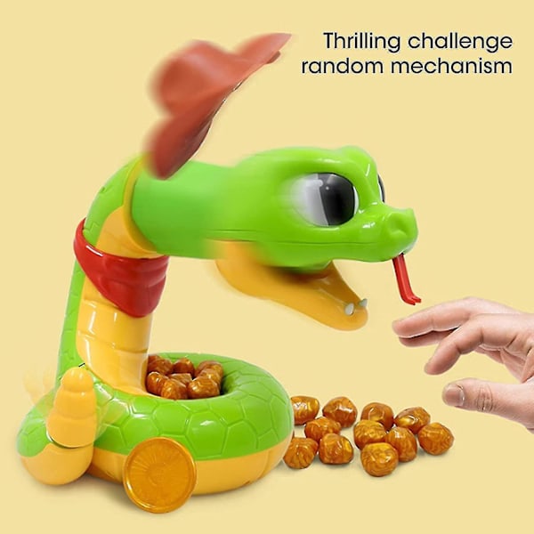 Elektrisk Rasleslange Tricky Toy, Scary Biting Snake Interaktivt Spil Multiplayer Party Spil Prank Toy