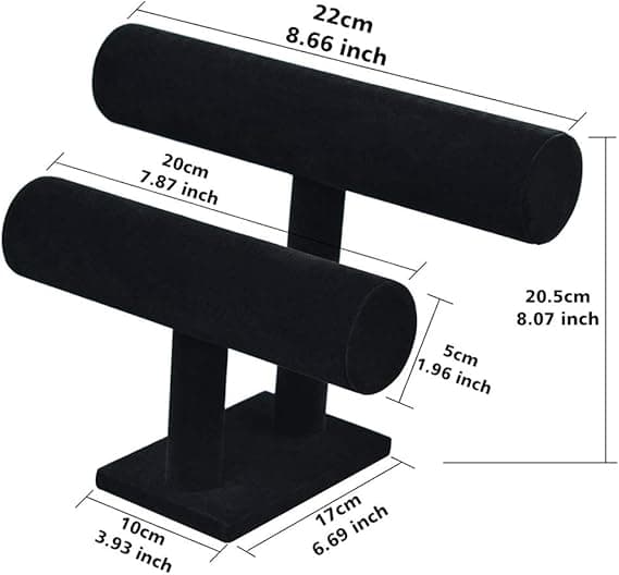 Musta samettinen rannekoru ja kaulakoru korujen esittely 2 Tier