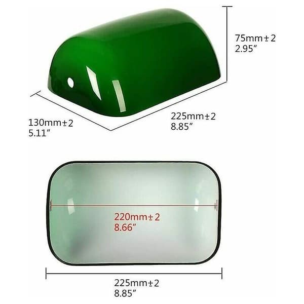 Reserveglasskjermdeksel for skrivebordslampe (grønn)