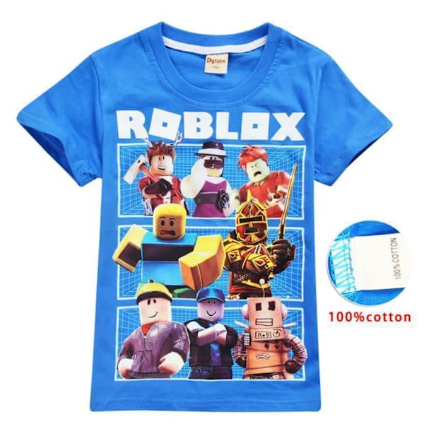 Roblox T-PAITA Lapset - Musta Musta Musta 150 Black 150
