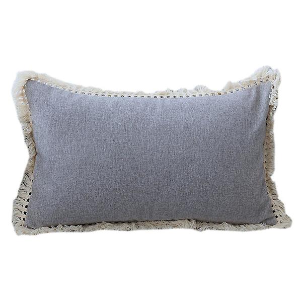 Linne örngott - kontorsmidjekudde örngott - sängkuddeöverdrag gult 30*50cm 30*50cm gray