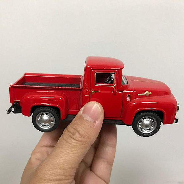 Vintage Metal Red Classic Rustic Pickup Truck Home Table
