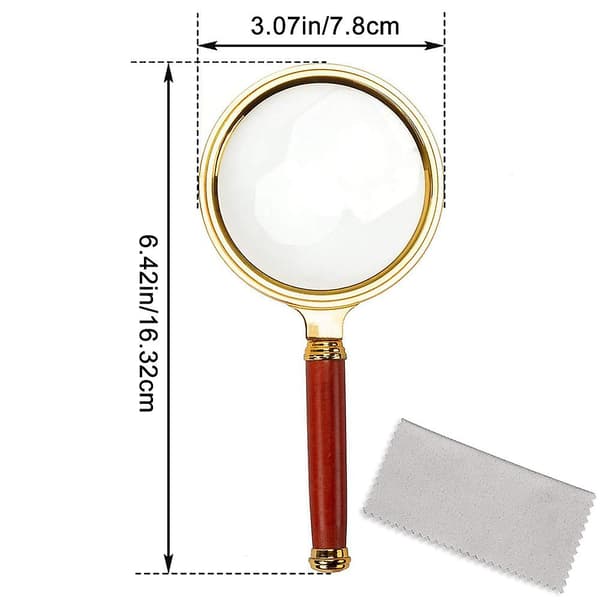 10x håndholdt forstørrelsesglass, forstørrelsesglass for læring, lesebrett